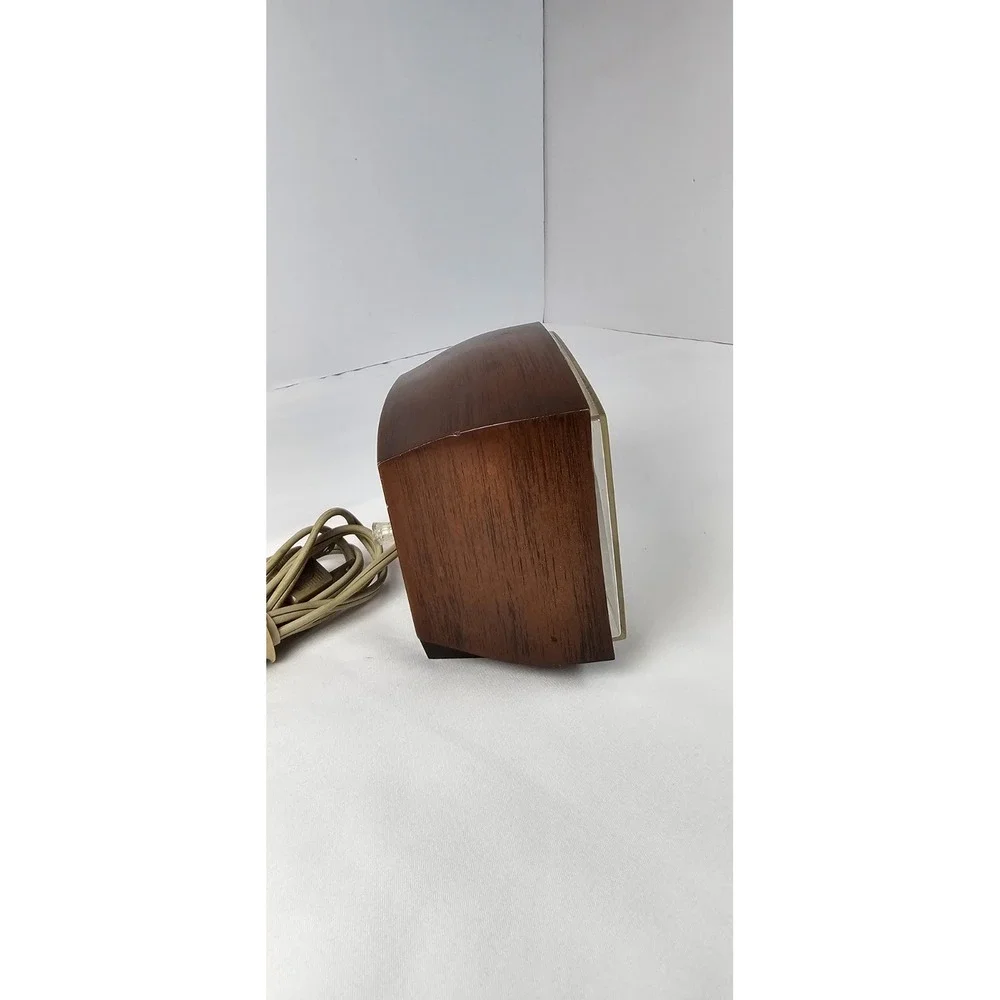 Vintage Westclox Dialite Magic Touch Alarm Clock Brown Mid Century Works USA